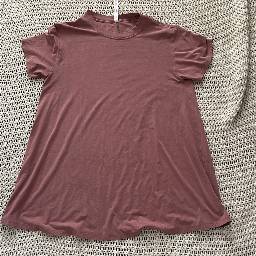 Lululemon Mauve Short Sleeve Tee Shirt Dress